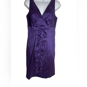 Calvin Klein dress size 8 stunning‎ purple metallic sleeveless dress 💜💜